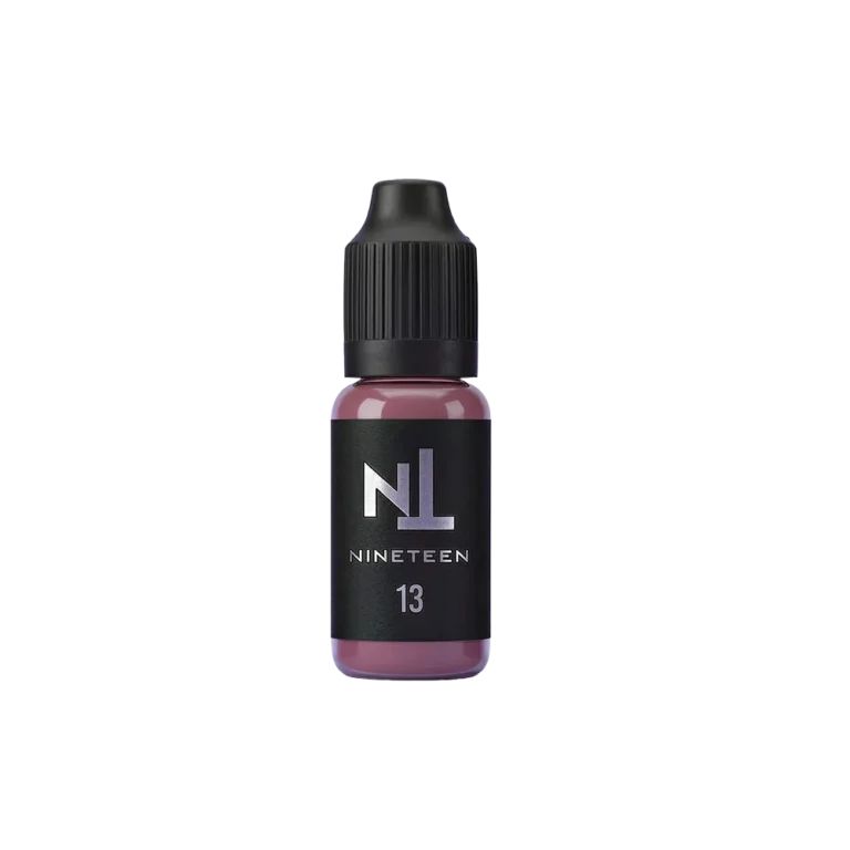 NINETEEN PIGMENTS NT-13 Lips professional cool light pink permanent makeup pigment bottle.
