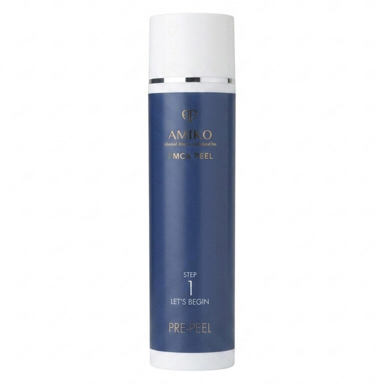 AMIKO Pre Peel Gel 200ml professional clinic bottle, an AHA acid skin preparation gel to optimize chemical peel treatments.