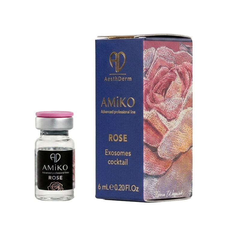 AMIKO Rose Advanced Skin Stimulator 1x6ml professional vial for advanced clinical skin rejuvenation and pigmentation correction.